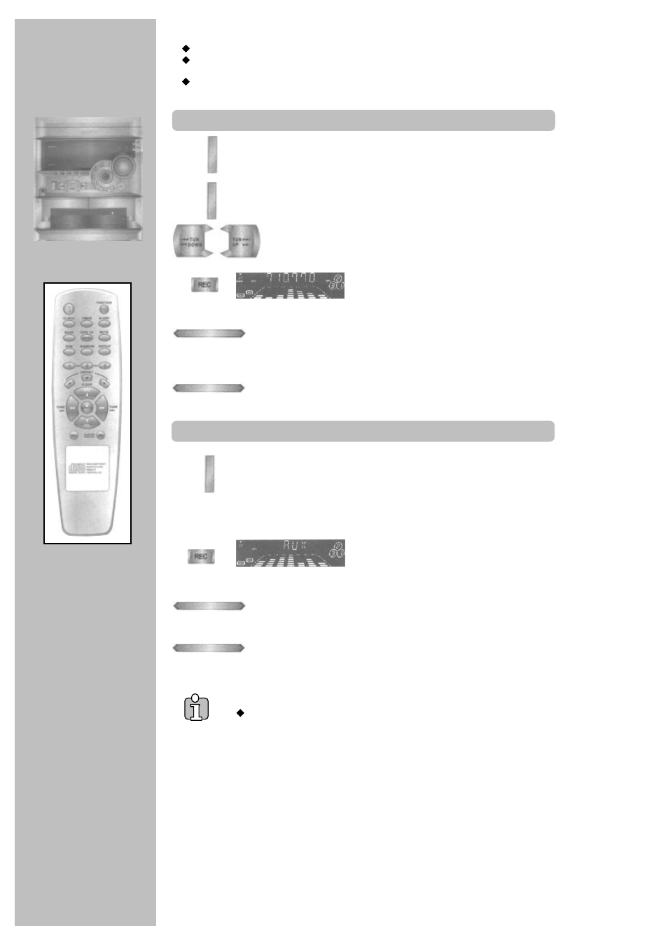 Recording, Recording stations, Recording from a connected device | Palsonic PSML-826 User Manual | Page 14 / 20