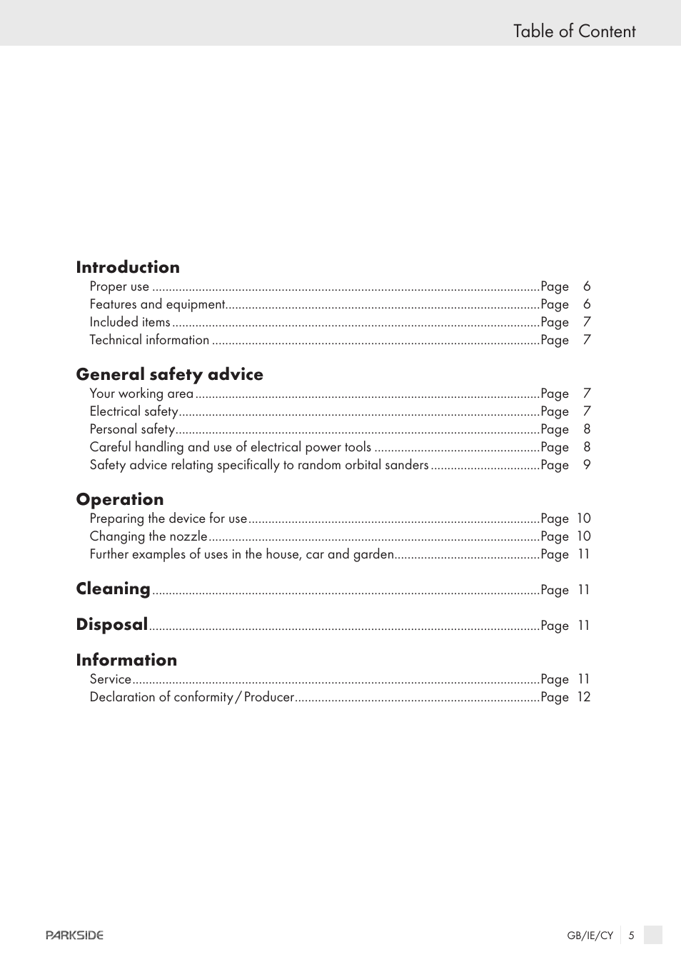 Parkside PHLG 600 User Manual | Page 3 / 7