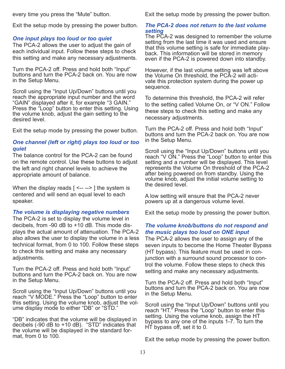 PS Audio PCA-2 User Manual | Page 13 / 16