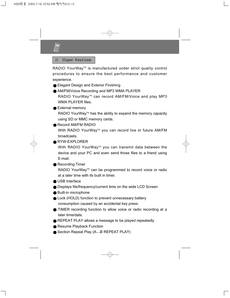 Radio yourway, Series | PoGo Products PRY900M2 User Manual | Page 6 / 42