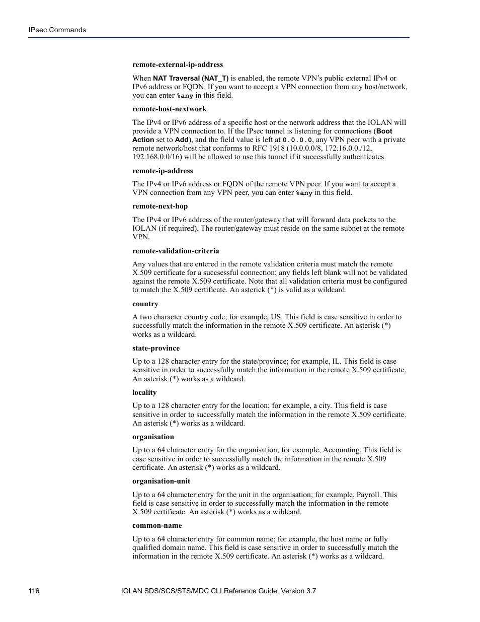Perle Systems IOLAN SDS User Manual | Page 116 / 162