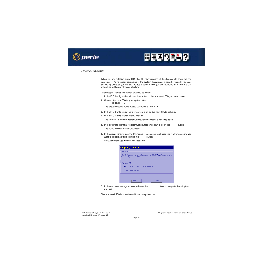 Adopting port names | Perle Systems RIO 5500036-17 User Manual | Page 107 / 327
