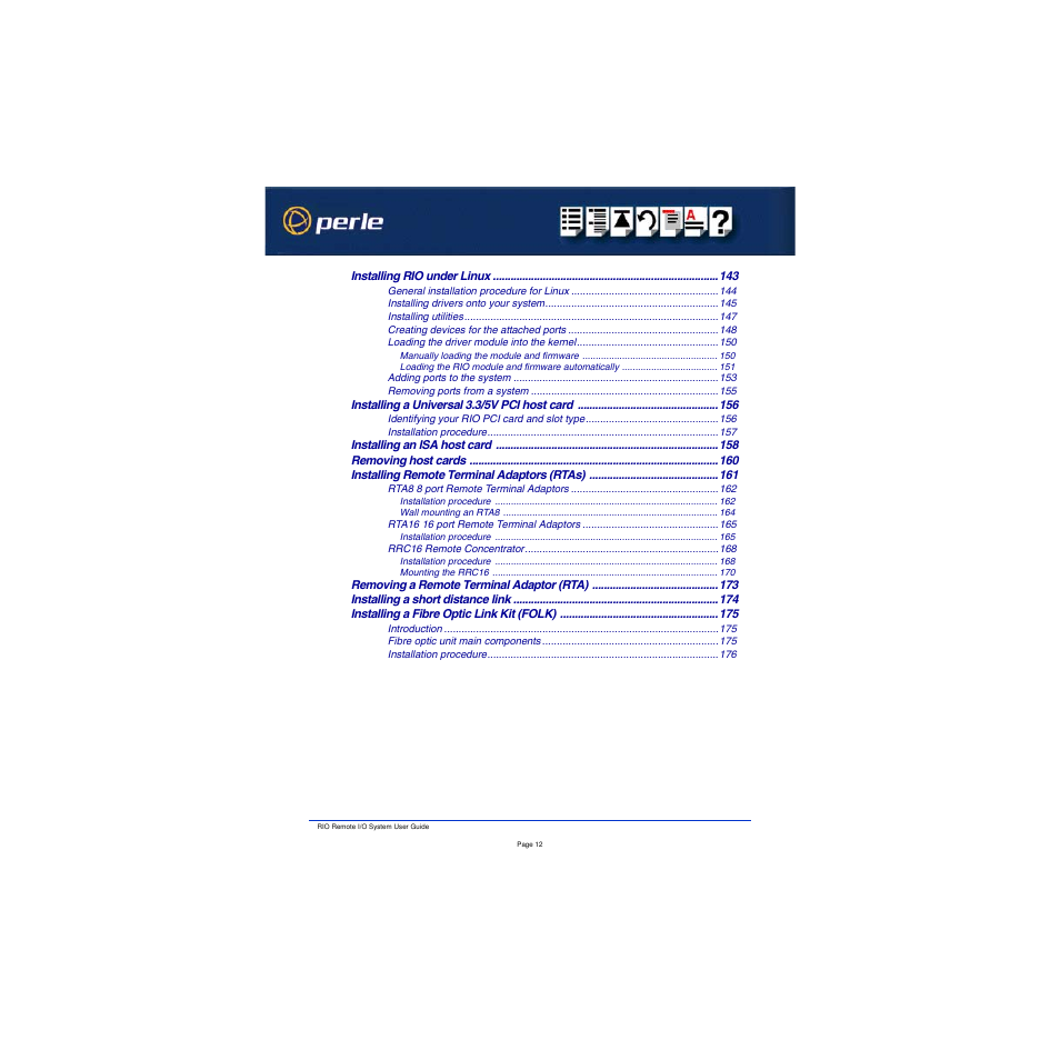 Perle Systems RIO 5500036-17 User Manual | Page 12 / 327