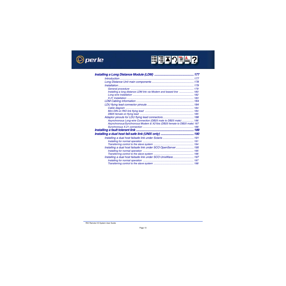 Perle Systems RIO 5500036-17 User Manual | Page 13 / 327