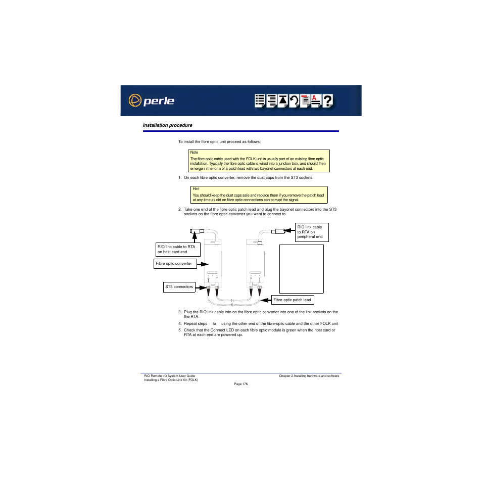 Installation procedure | Perle Systems RIO 5500036-17 User Manual | Page 176 / 327