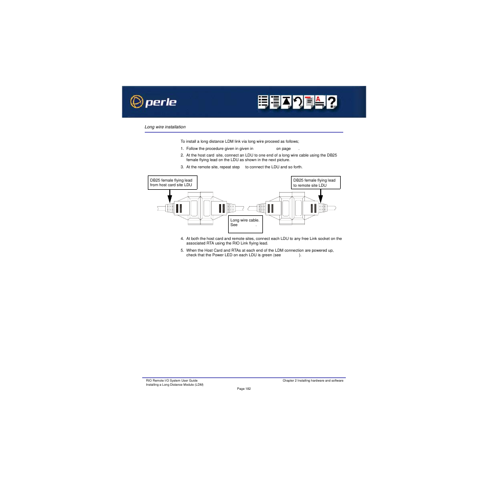 Long wire installation | Perle Systems RIO 5500036-17 User Manual | Page 182 / 327