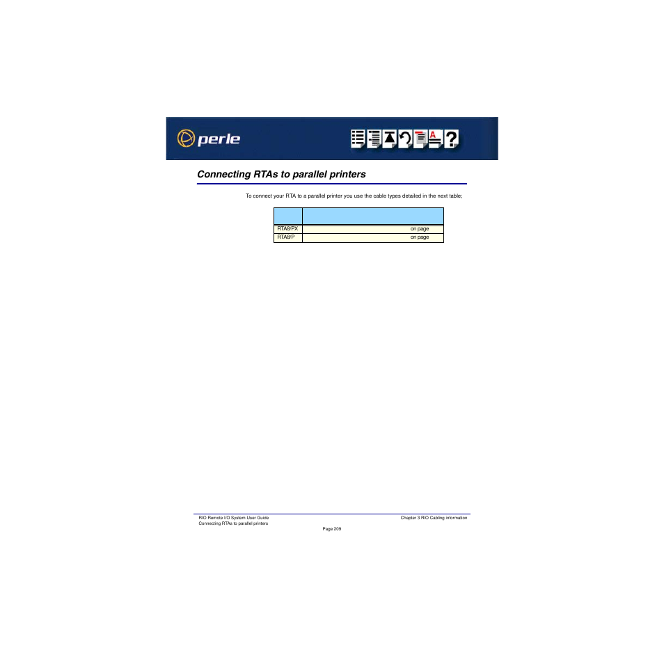 Connecting rtas to parallel printers | Perle Systems RIO 5500036-17 User Manual | Page 209 / 327