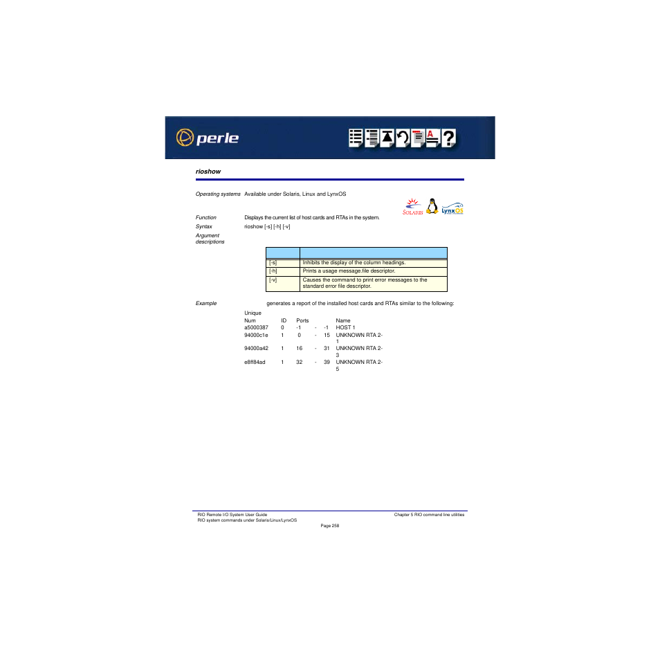 Rioshow | Perle Systems RIO 5500036-17 User Manual | Page 258 / 327