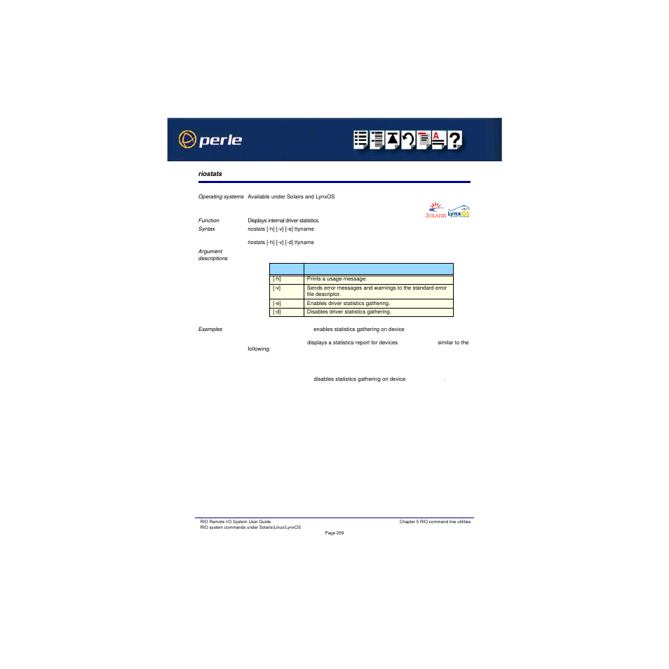 Riostats | Perle Systems RIO 5500036-17 User Manual | Page 259 / 327