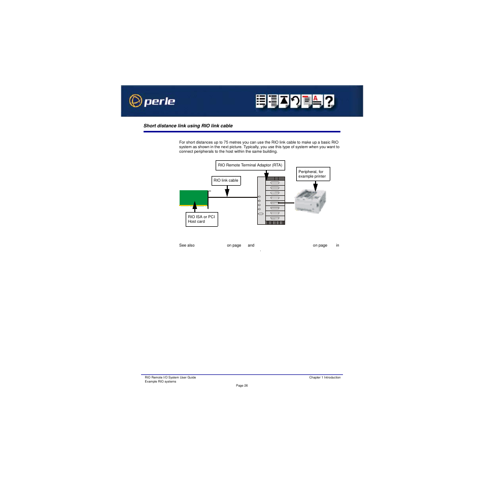 Short distance link using rio link cable | Perle Systems RIO 5500036-17 User Manual | Page 26 / 327