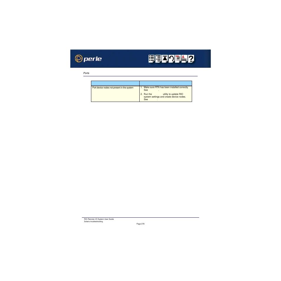 Ports | Perle Systems RIO 5500036-17 User Manual | Page 278 / 327