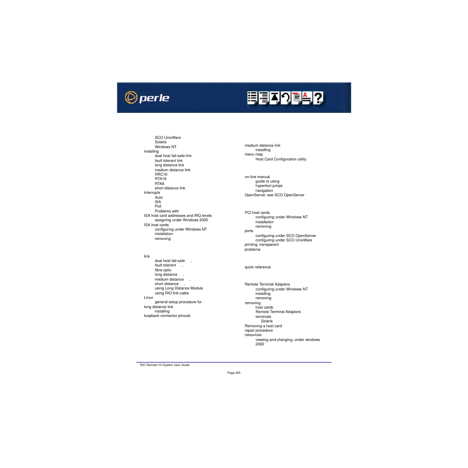Perle Systems RIO 5500036-17 User Manual | Page 325 / 327