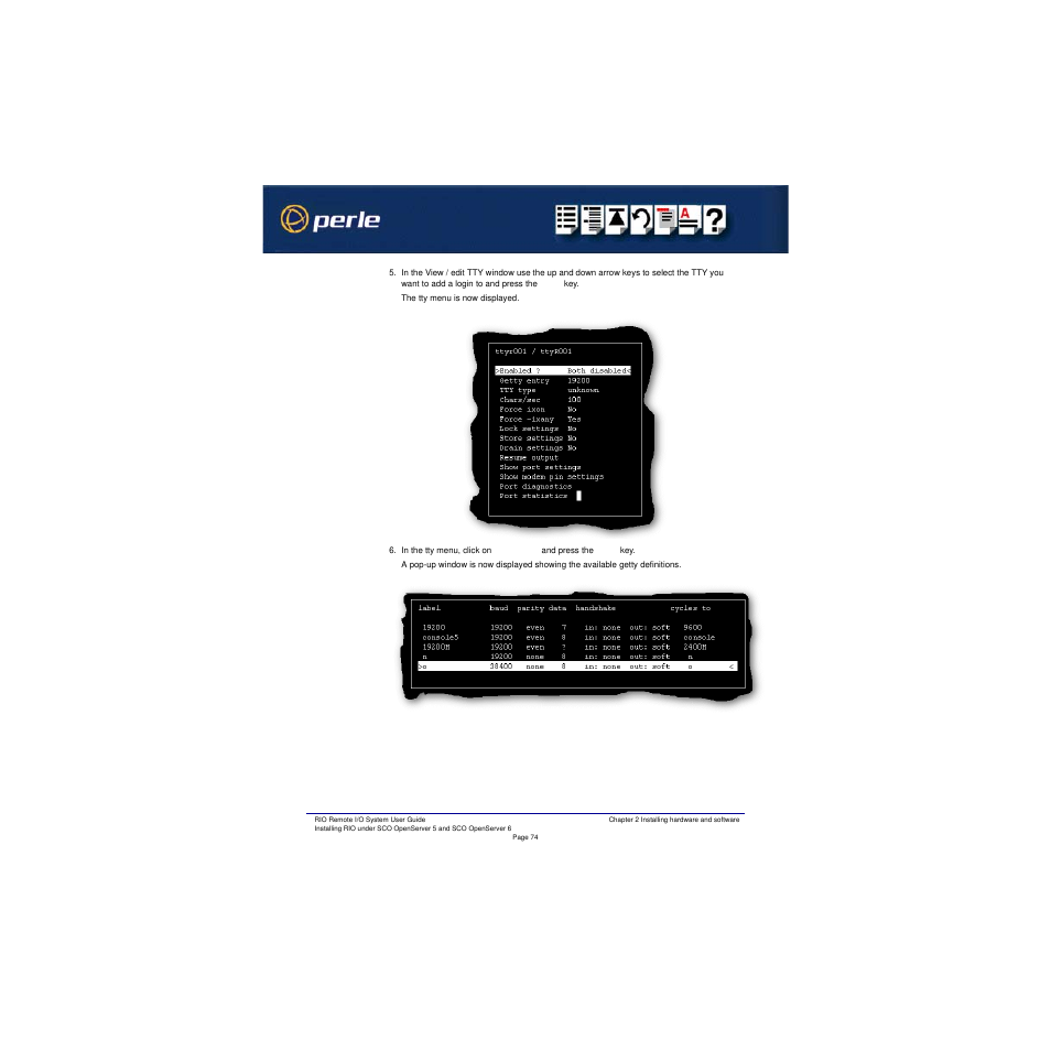 Perle Systems RIO 5500036-17 User Manual | Page 74 / 327
