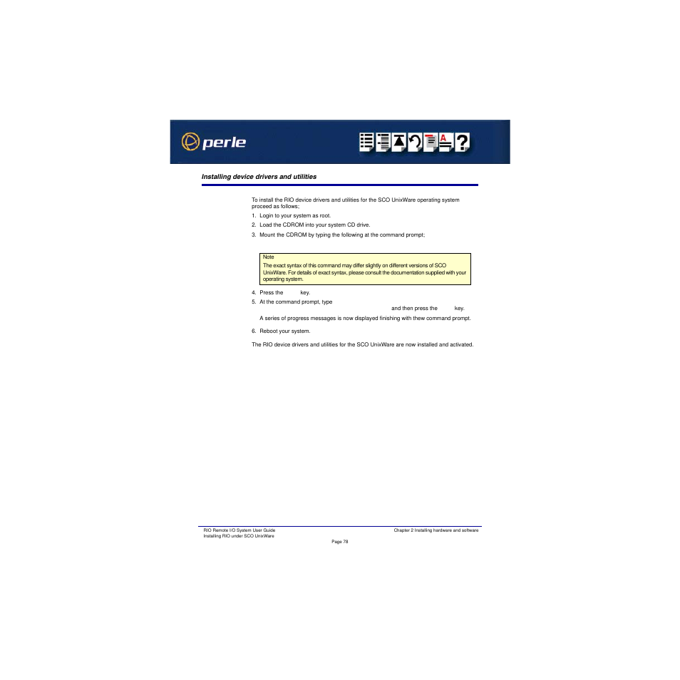 Installing device drivers and utilities | Perle Systems RIO 5500036-17 User Manual | Page 78 / 327