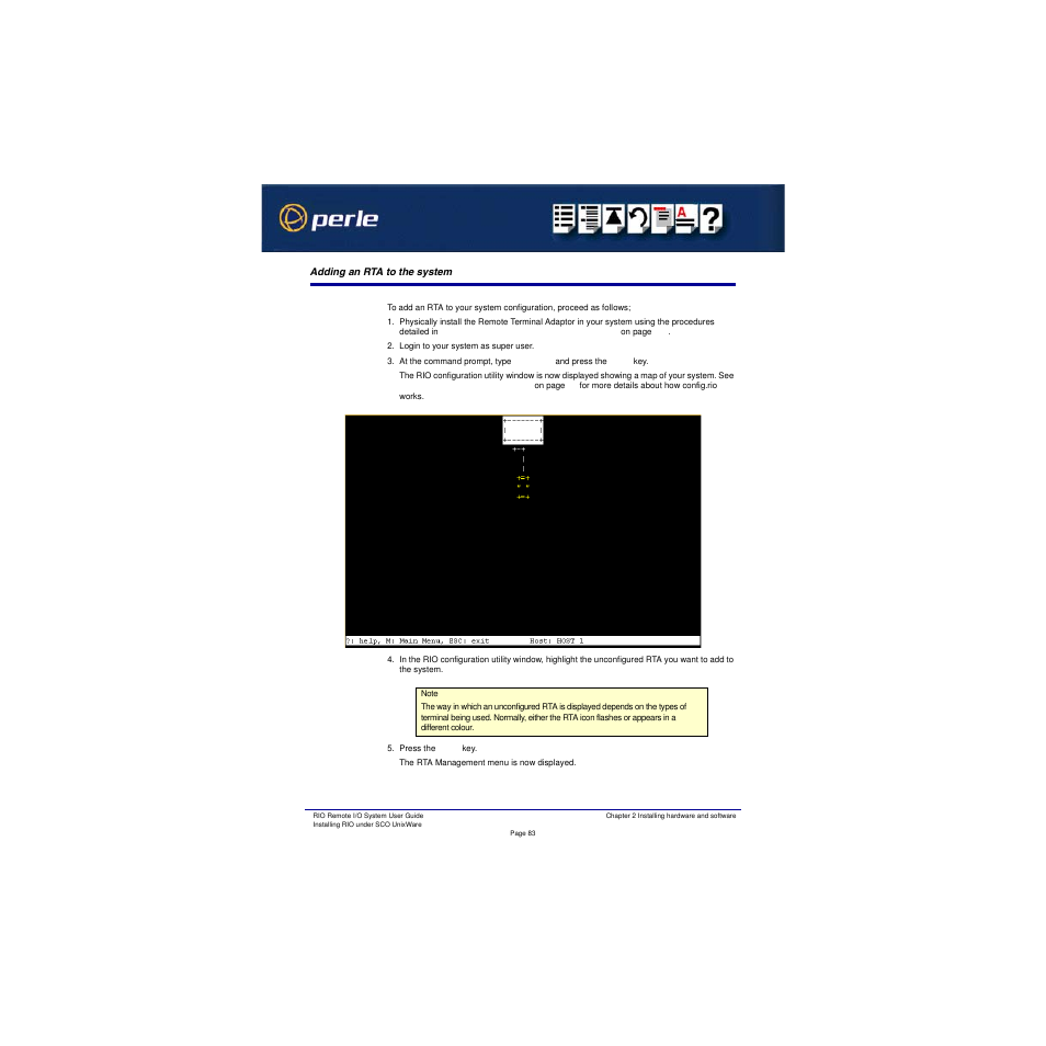 Adding an rta to the system | Perle Systems RIO 5500036-17 User Manual | Page 83 / 327
