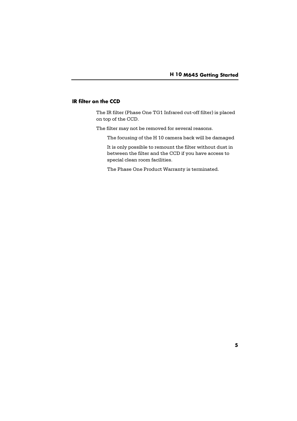 Phase One H 10 M645 User Manual | Page 7 / 15
