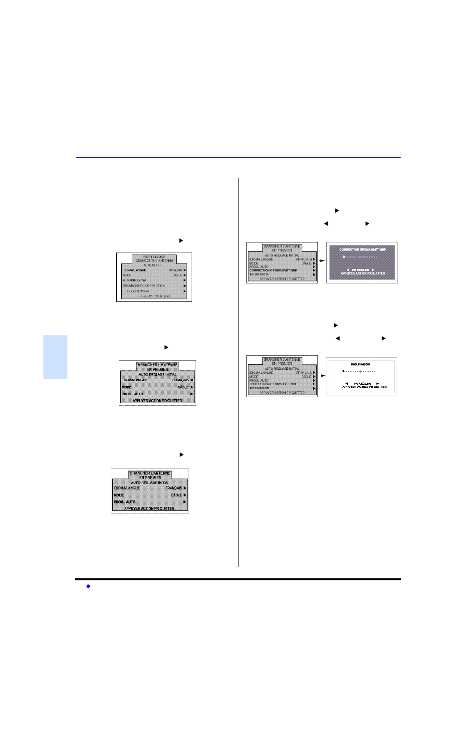 Auto-réglage initial | Panasonic CT 36SL13 User Manual | Page 54 / 80