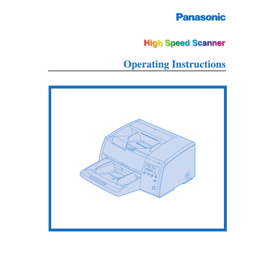 Panasonic KV-S2065L User Manual | 54 pages