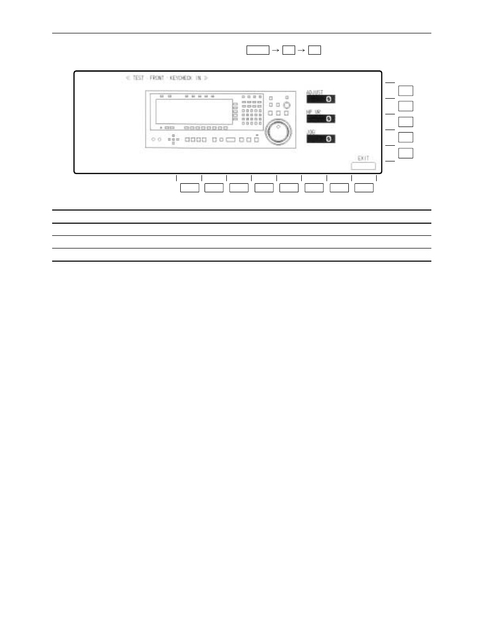Test front key check in menu | Panasonic AJ-HD3000 User Manual | Page 166 / 194