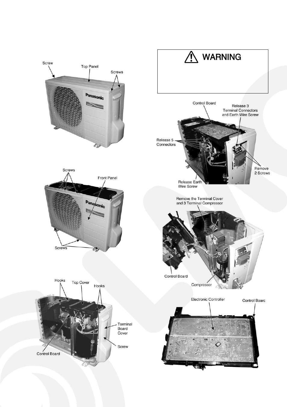 8 disassembly and assembly instructions, Outdoor unit | Panasonic CS-E9GFEW-2 User Manual | Page 21 / 42