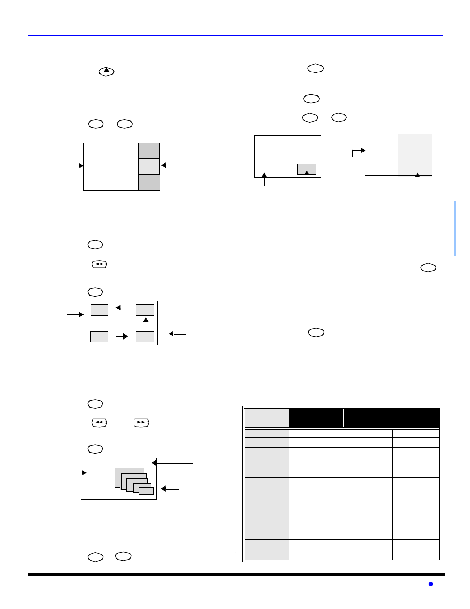 Boton d move, Botones pip min y pip max, Boton de freeze | Funcion de congelamiento de imagen principal, Split | Panasonic PT 56WX53 User Manual | Page 43 / 104