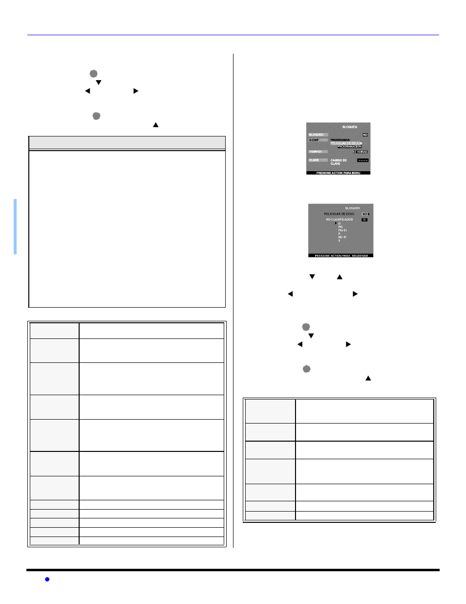 Bloqueo (cont.) | Panasonic PT 56WX53 User Manual | Page 58 / 104
