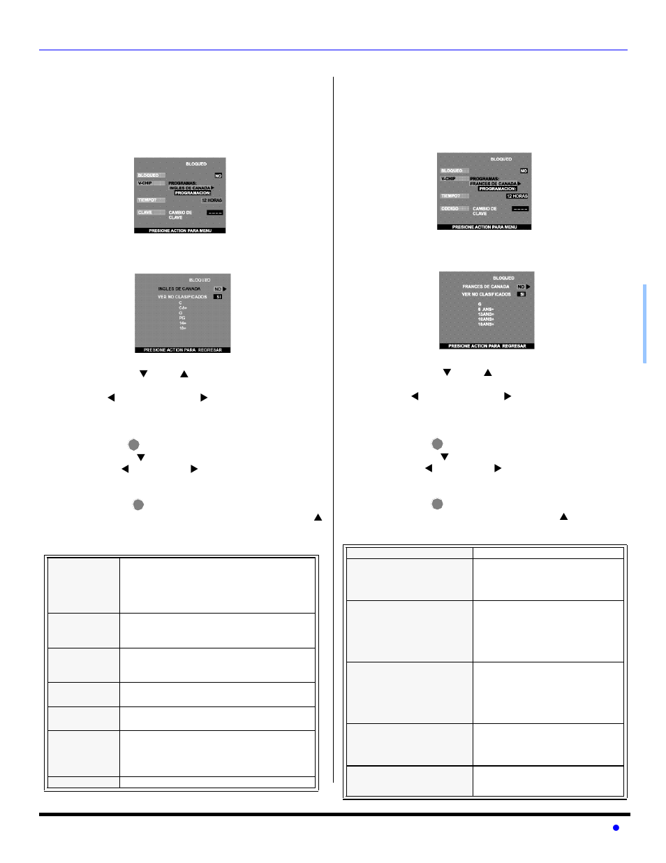 Bloqueo (cont.) | Panasonic PT 56WX53 User Manual | Page 59 / 104