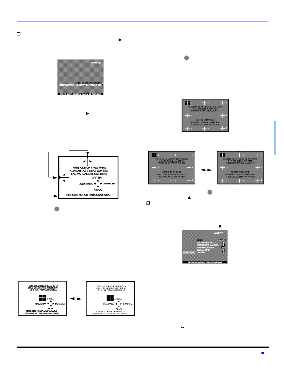 Ajuste (cont.) | Panasonic PT 56WX53 User Manual | Page 61 / 104