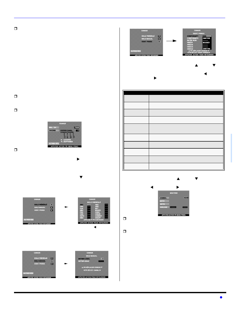 Audio (suite), Canaux, Minuterie | Panasonic PT 56WX53 User Manual | Page 89 / 104