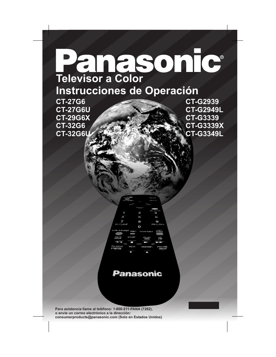 Televisor a color instrucciones de operación | Panasonic CT-27G6 User Manual | Page 17 / 32