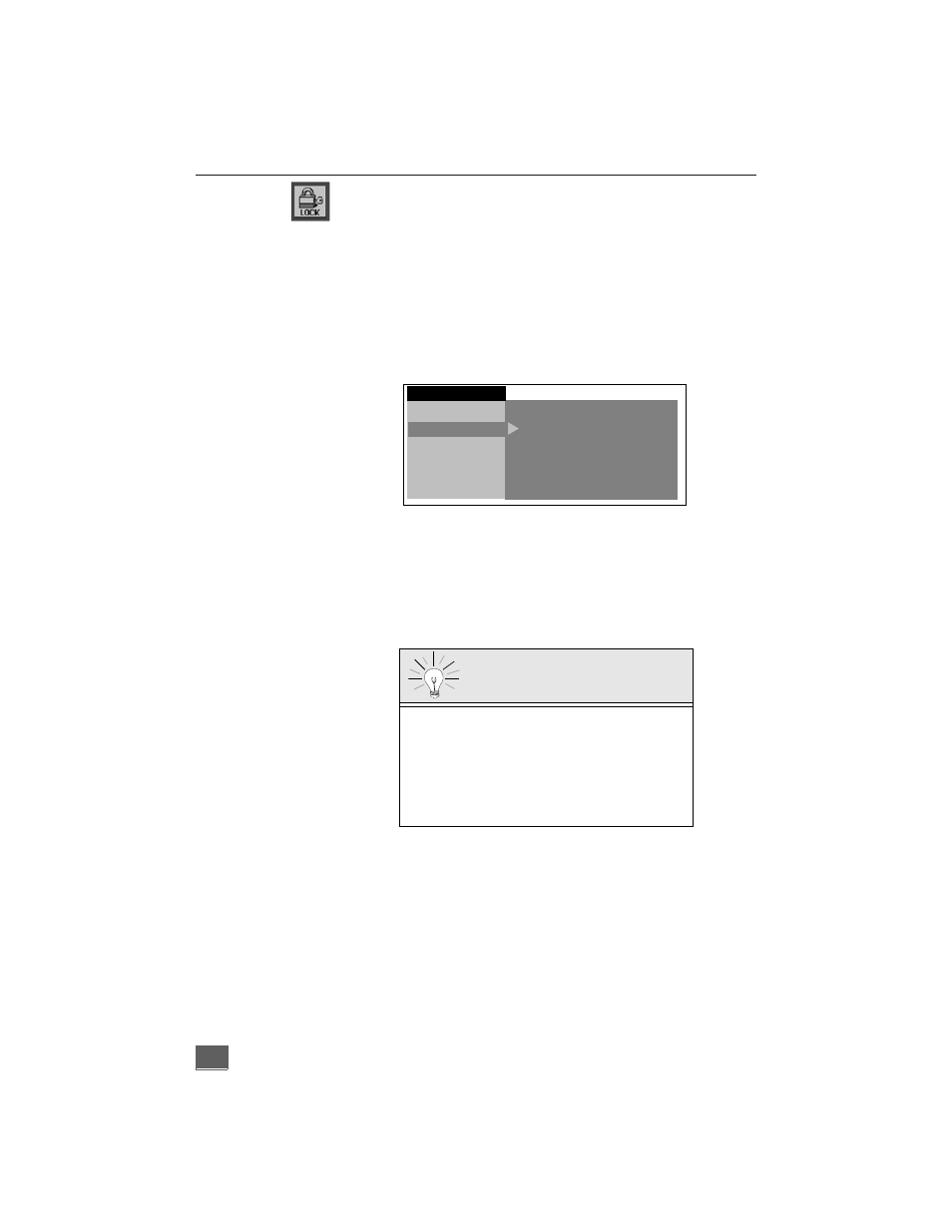 Lock (bloqueo), Activacion y desactivacion de bloqueo, Bloqueo | Panasonic CT-27G6 User Manual | Page 30 / 32