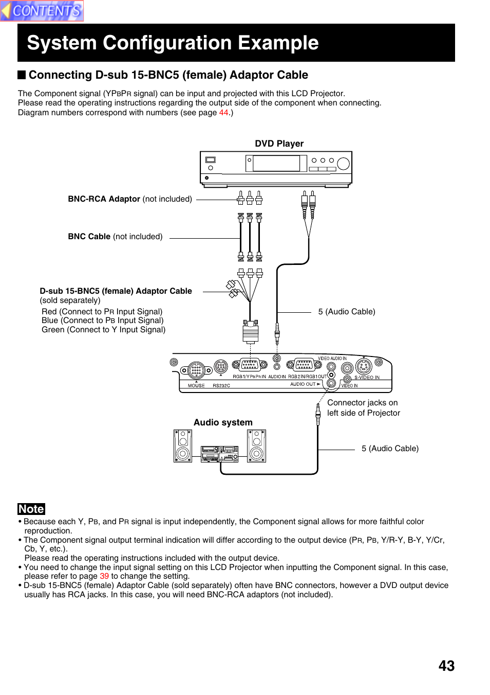 System configuration example | Panasonic PT-L759VU User Manual | Page 43 / 68