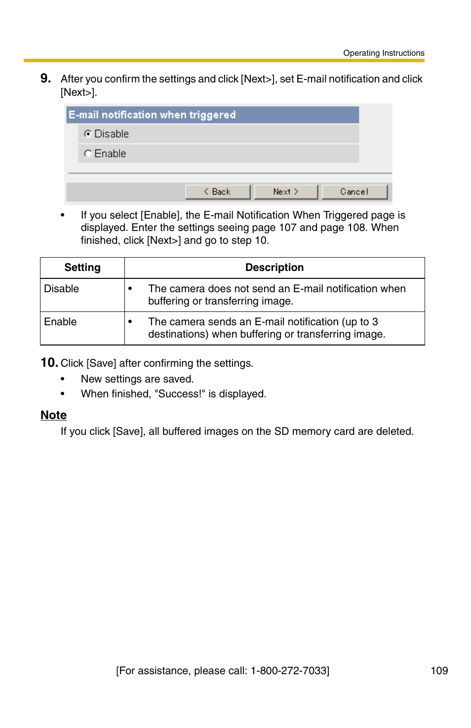 Panasonic BB-HCM371A User Manual | Page 109 / 160