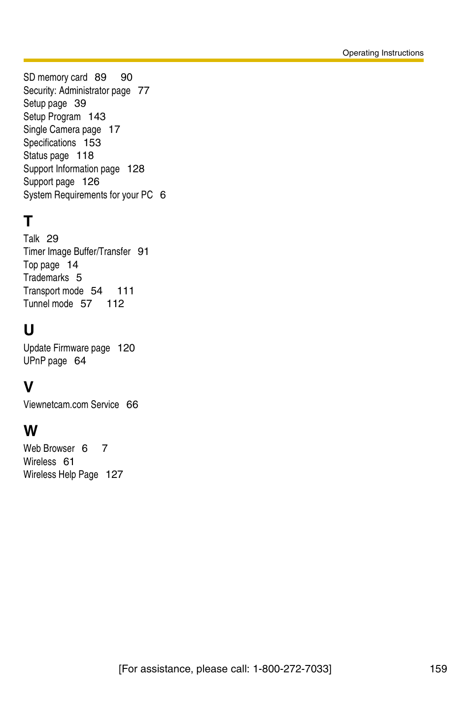Panasonic BB-HCM371A User Manual | Page 159 / 160