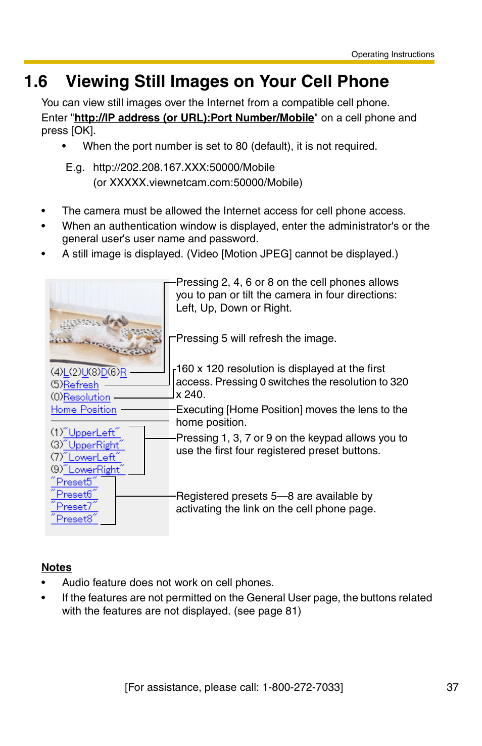 6 viewing still images on your cell phone | Panasonic BB-HCM371A User Manual | Page 37 / 160