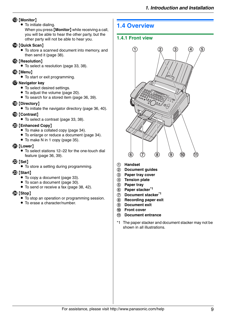 4 overview, Overview, 4 overview | Panasonic KX-FLM671 User Manual | Page 9 / 92