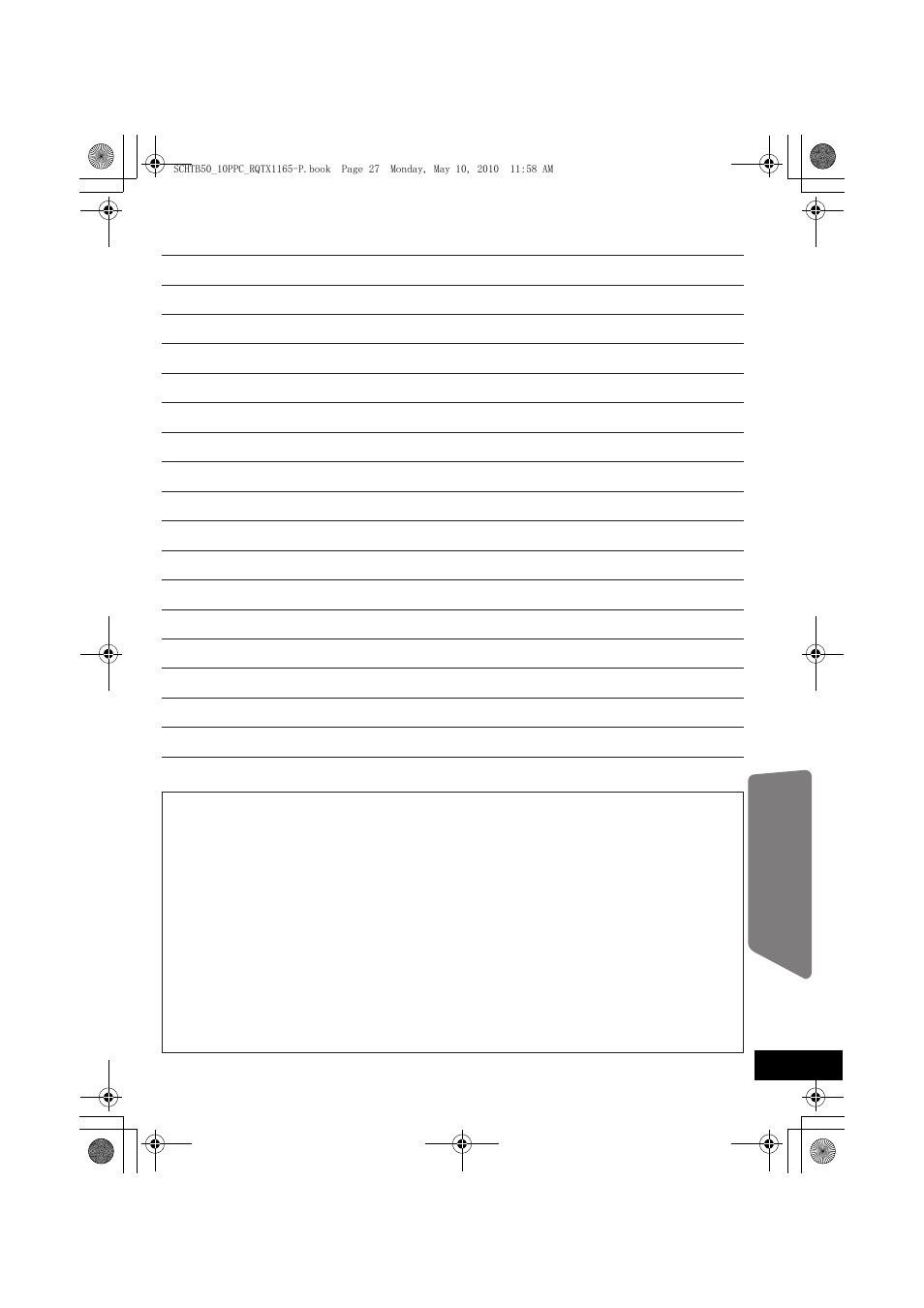 Panasonic RQTX1165-1P User Manual | Page 27 / 28