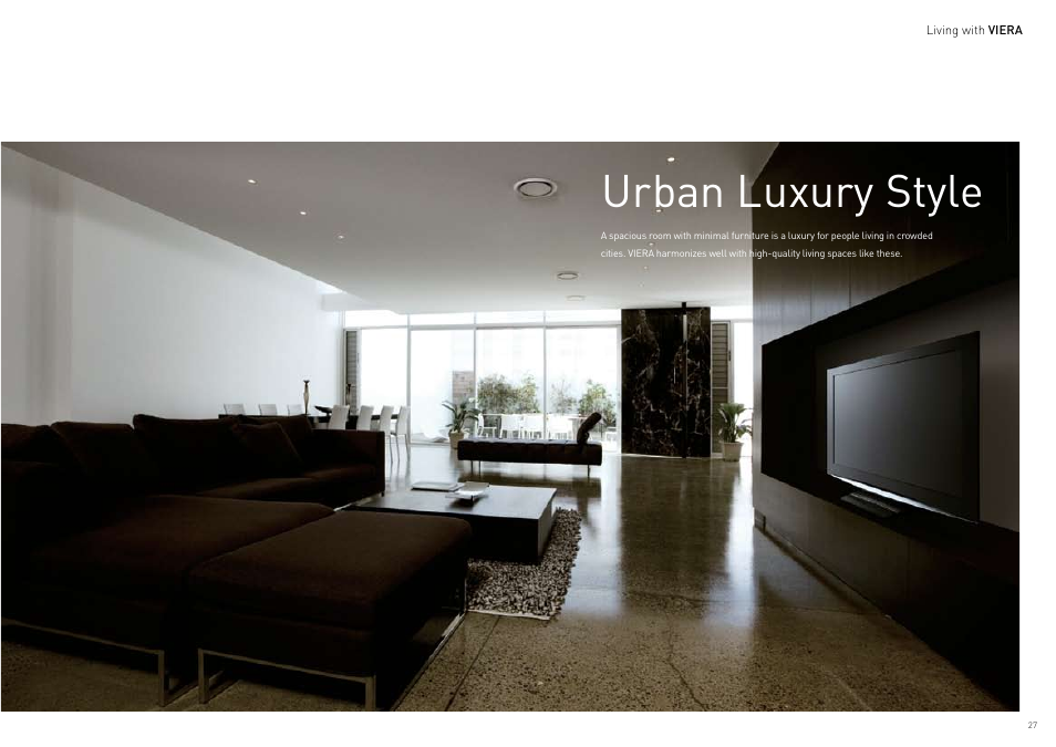 Urban luxury style | Panasonic Viera TY-WK42PR4W User Manual | Page 27 / 52