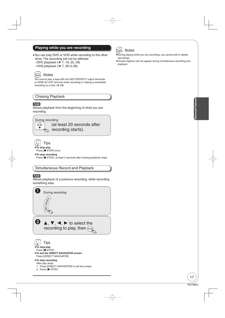 At least 20 seconds after recording starts) | Panasonic DIGA DMR-EZ47V User Manual | Page 17 / 100