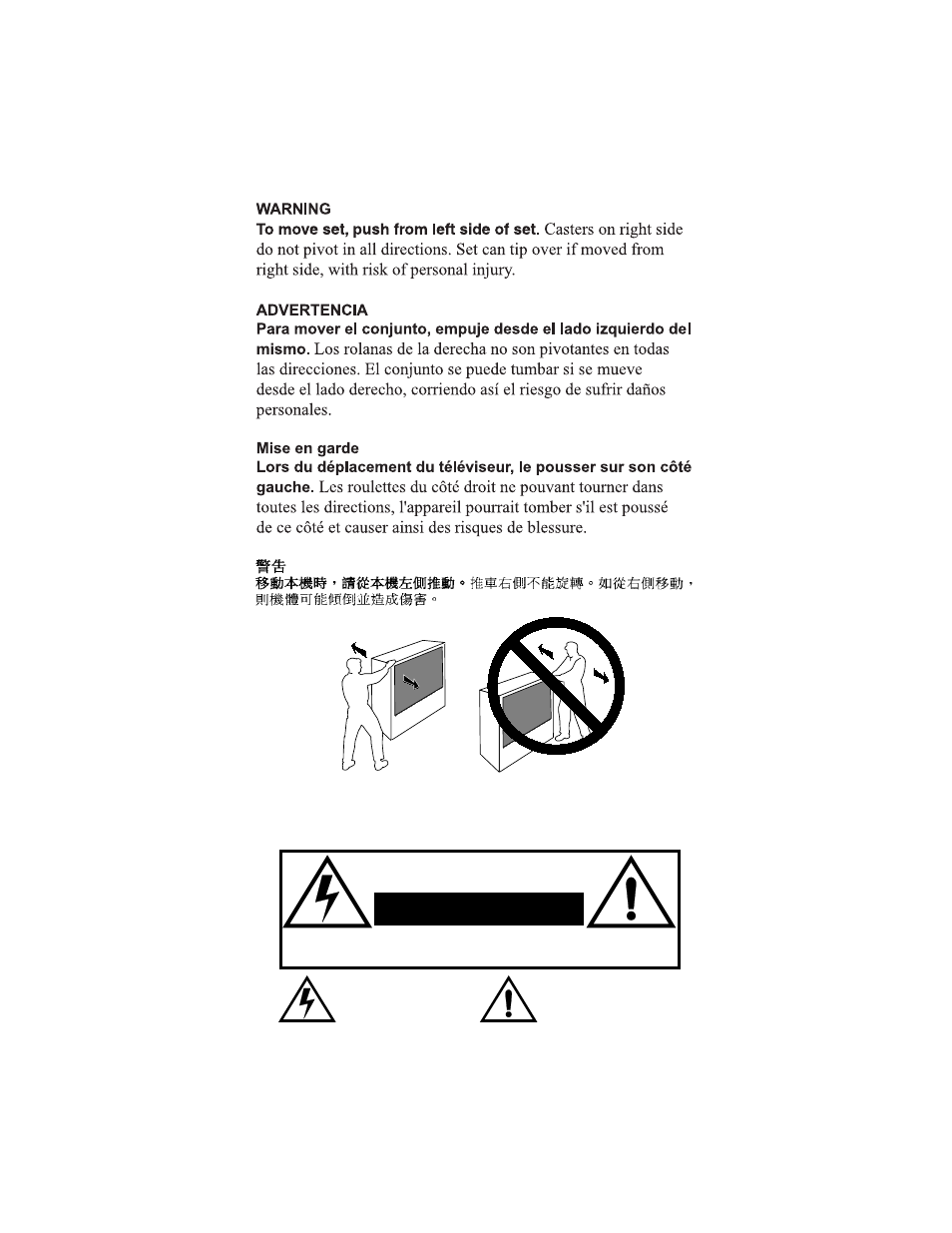 Warning | Panasonic PT-47WX49 User Manual | Page 2 / 58