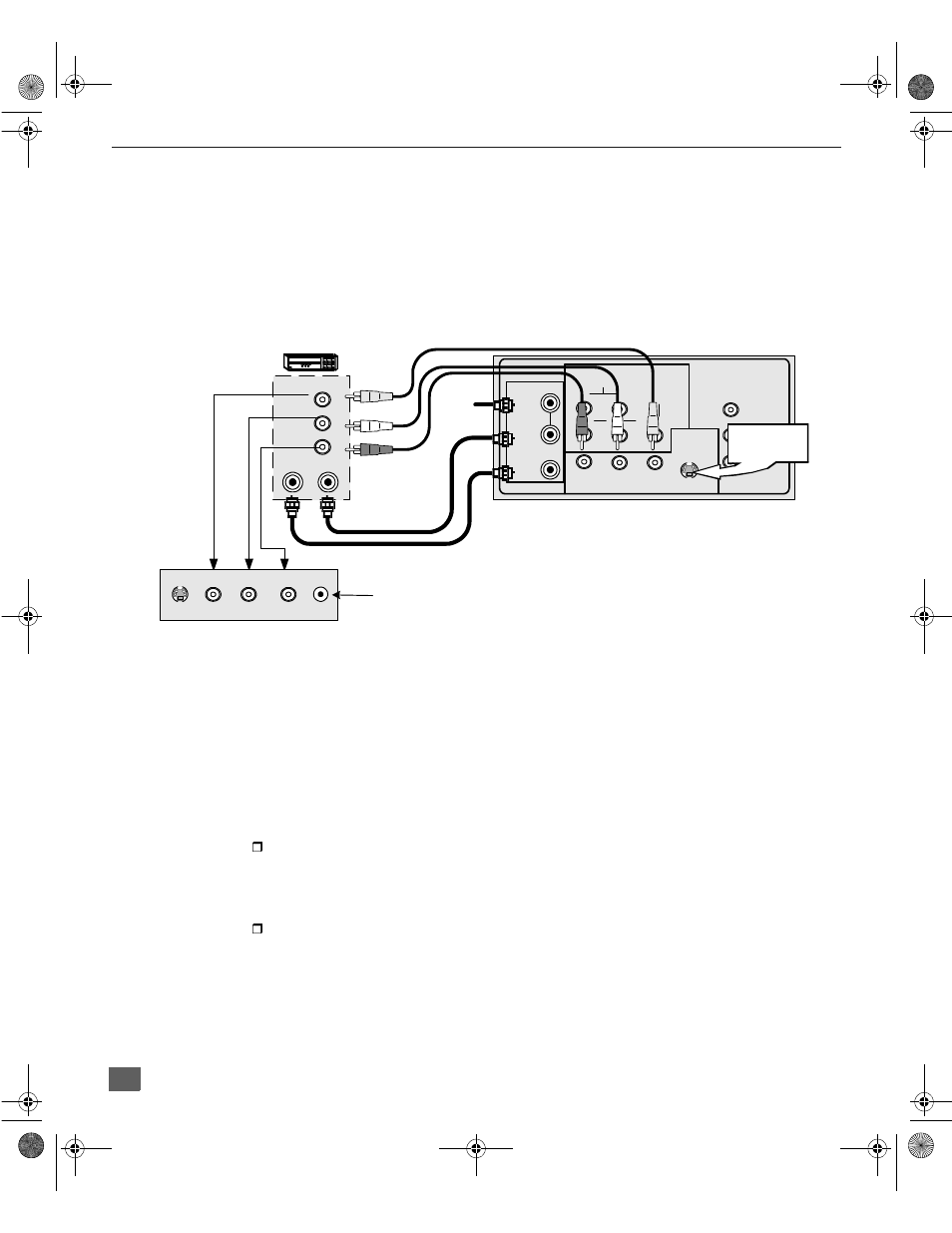 Vcr connection, Nstallation vcr connection, Viewing a television program procedure | Viewing a video procedure | Panasonic CT 36SX31 User Manual | Page 11 / 58