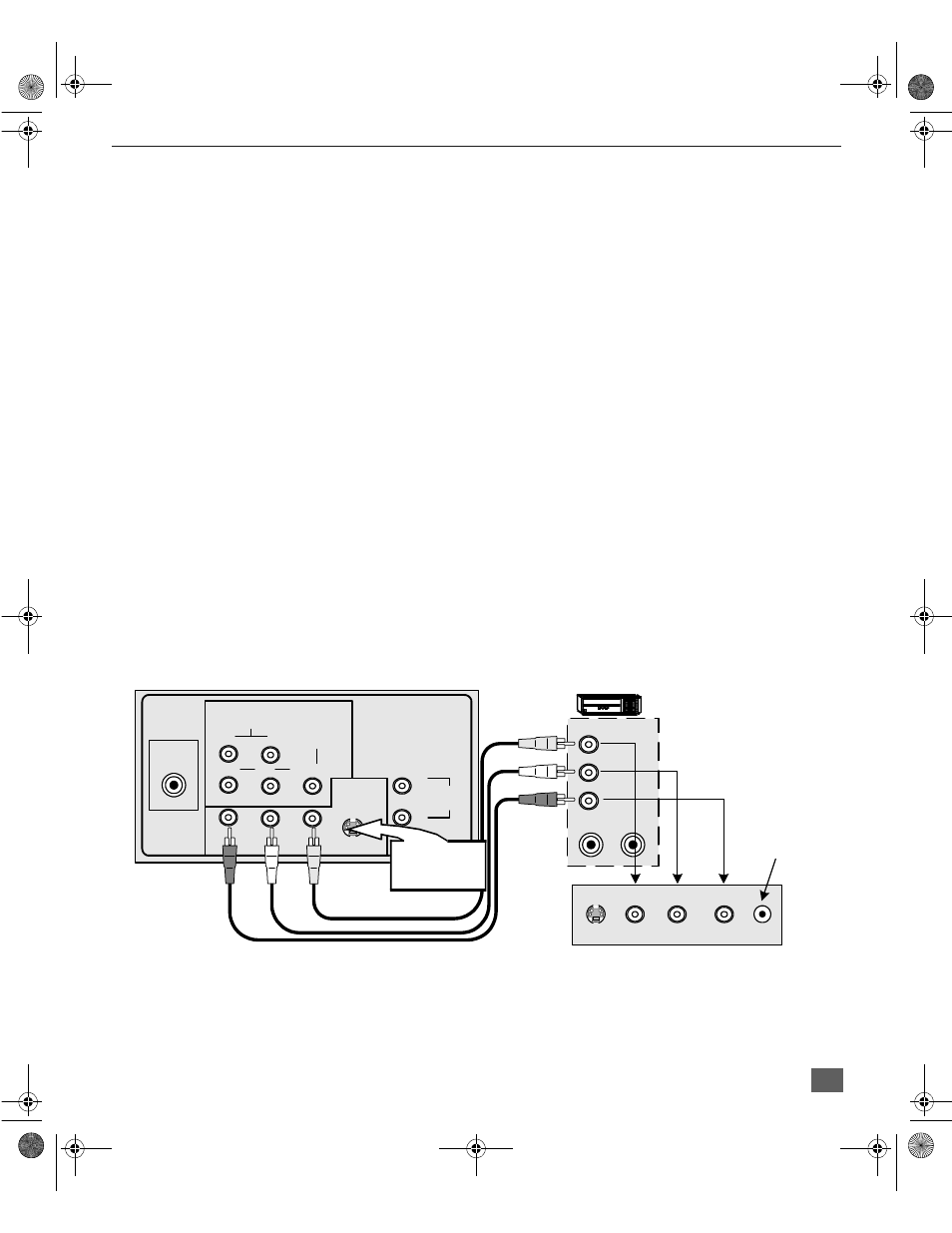 Conexiones de equipo opcional, Onexiones, Quipo | Pcional, Conexión de la videocasetera, Procedimiento | Panasonic CT 36SX31 User Manual | Page 37 / 58