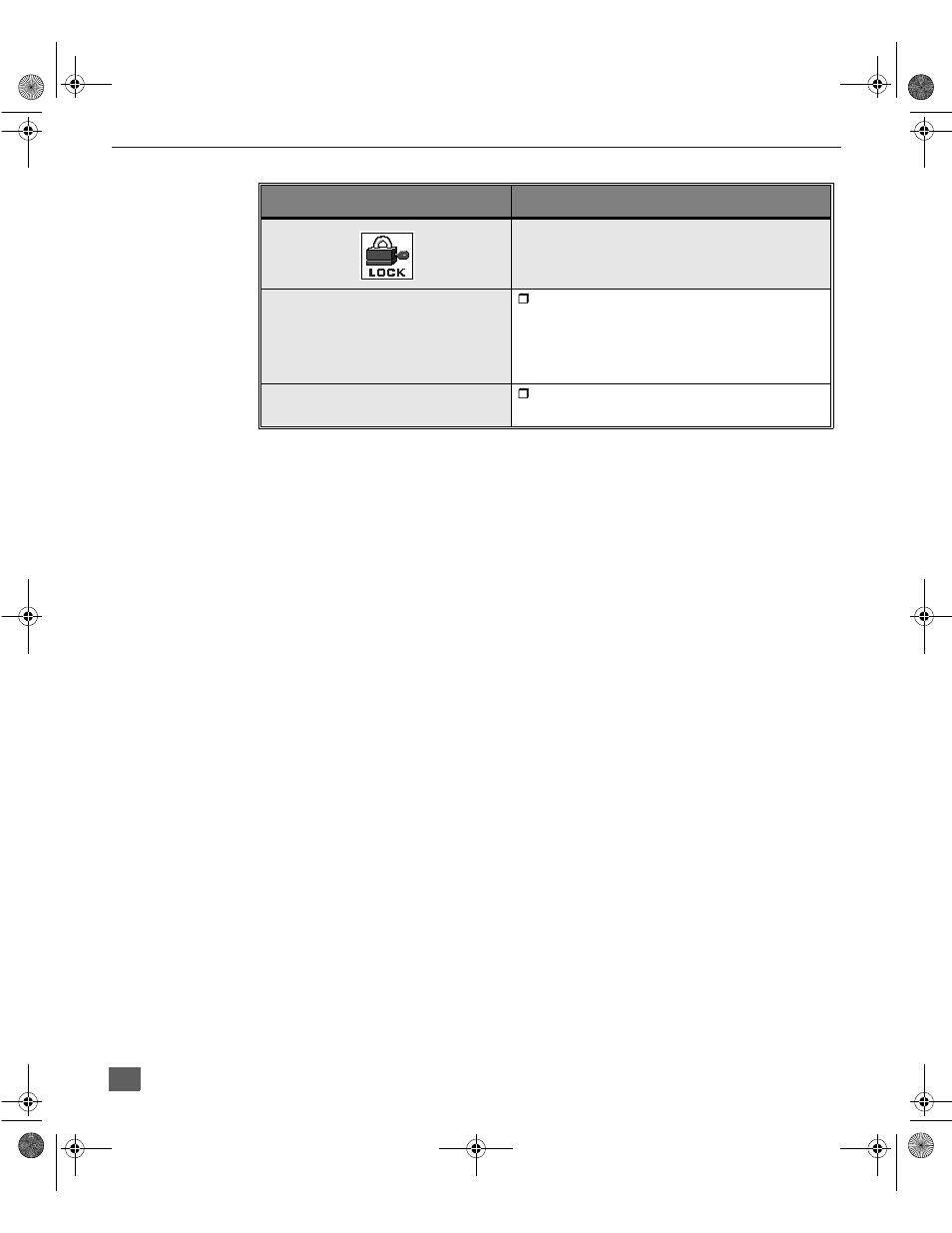 Tabla de características del menu principal | Panasonic CT 36SX31 User Manual | Page 50 / 58
