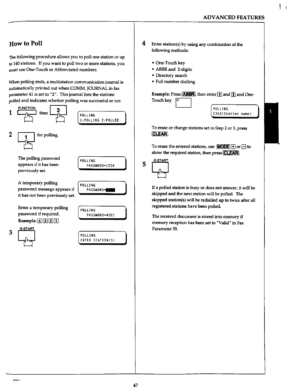 How to poll, I i i | Panasonic Panafax UF-766 User Manual | Page 54 / 142