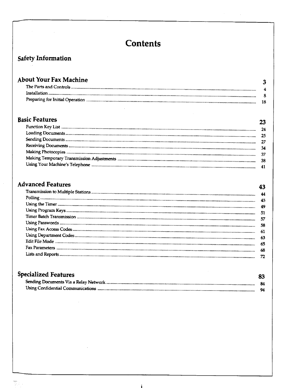 Panasonic Panafax UF-766 User Manual | Page 7 / 142