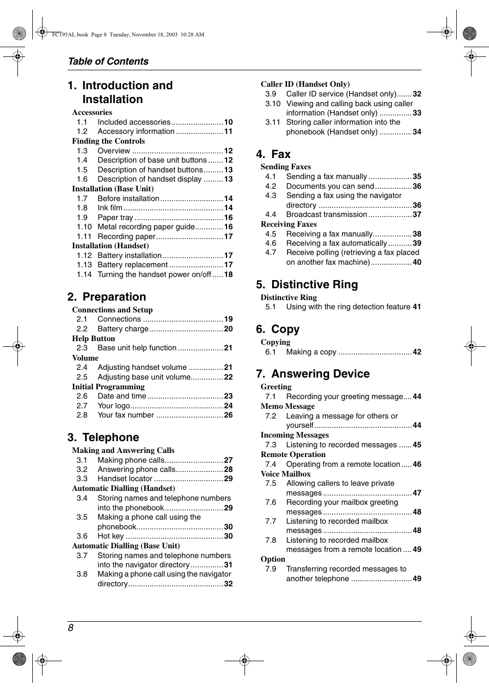 Panasonic KX-FC195AL User Manual | Page 10 / 86