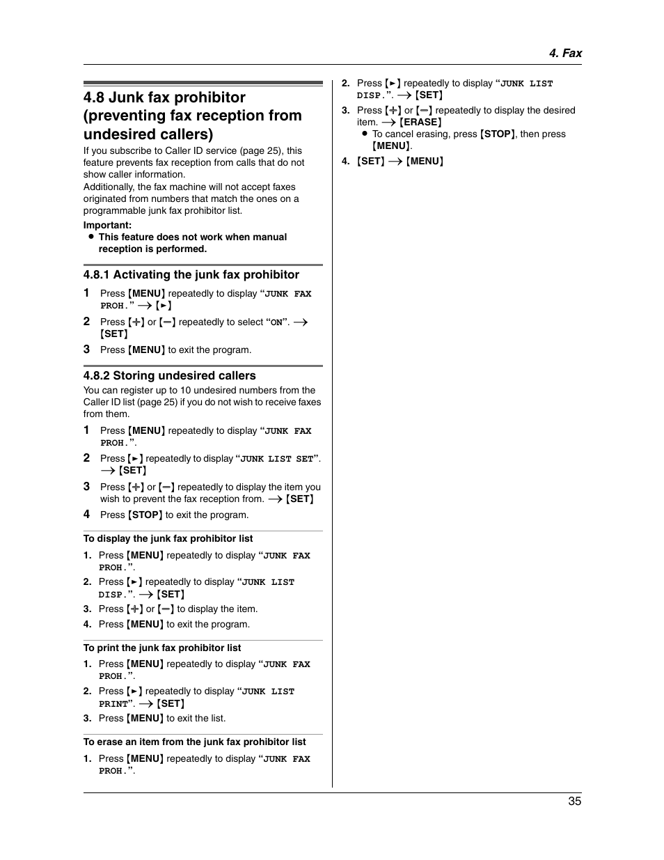 Panasonic KX-FG2451 User Manual | Page 35 / 76