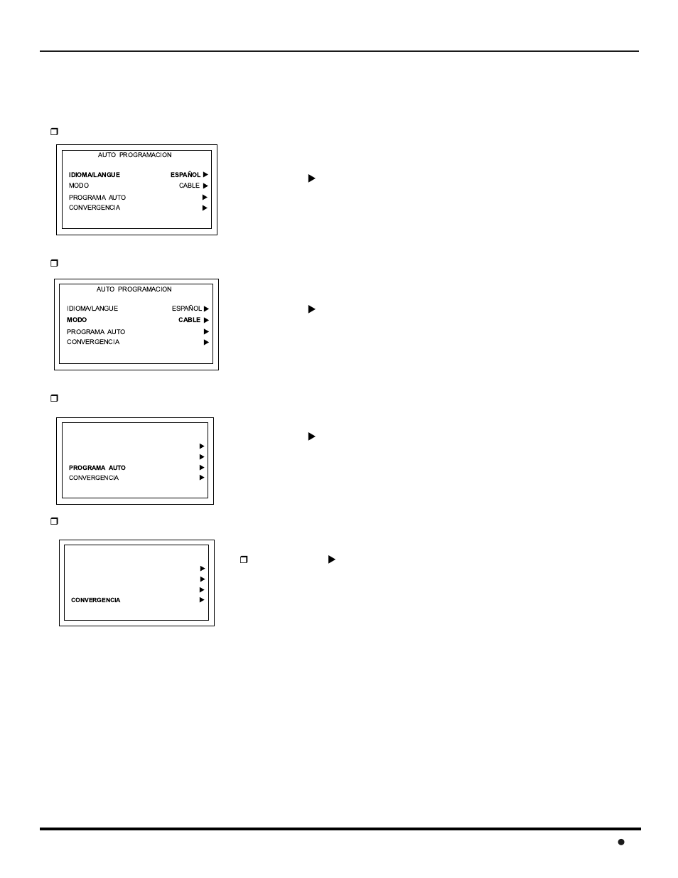 Menu de auto programacion, Menú de auto programación, Rogramación | Panasonic CinemaVision PT 53WX42 User Manual | Page 65 / 112