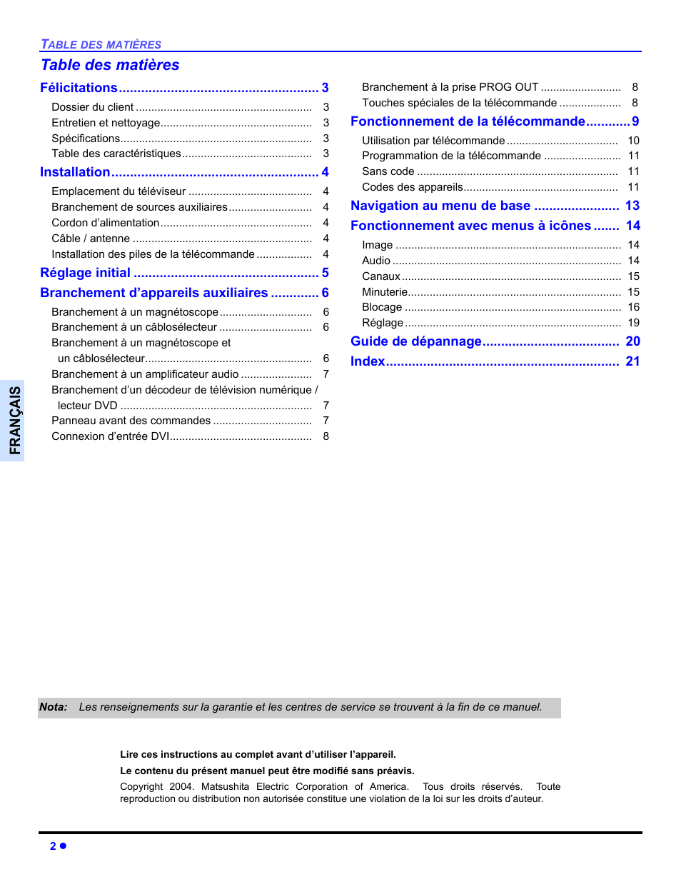 Panasonic CT 27HL14 User Manual | Page 52 / 80
