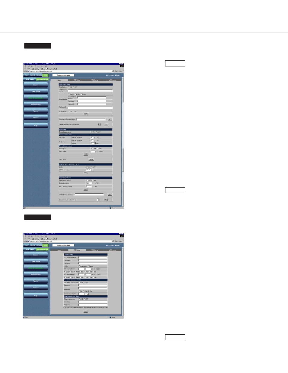 Transferring pictures to the server | Panasonic WV-NM100 User Manual | Page 50 / 74